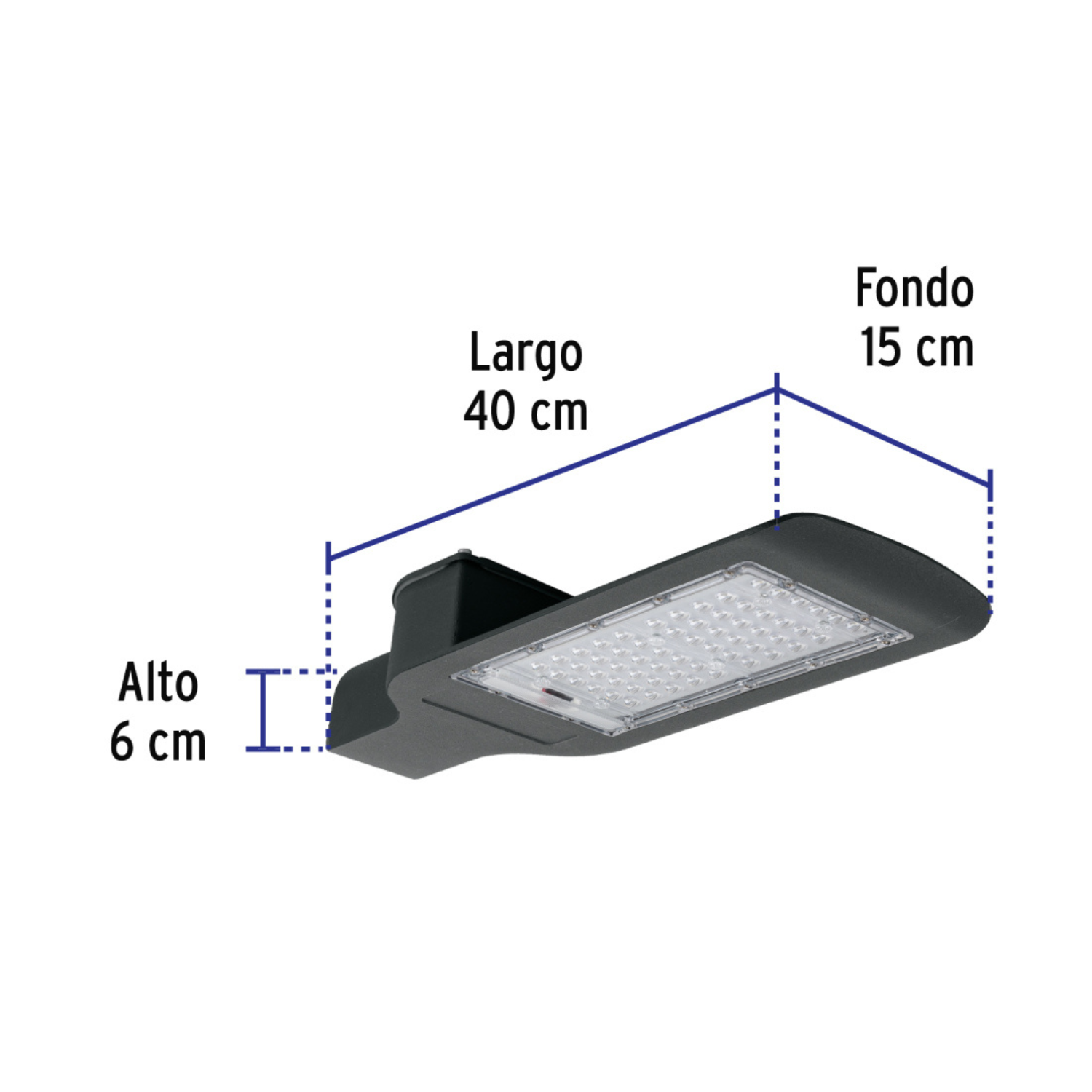 Luminario suburbano LED 60 W 6500 K, sensor de luz, VOLTECK-SUB-851L / 45862