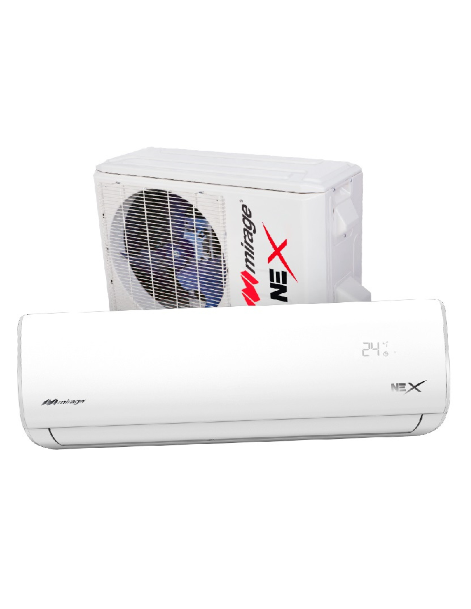 Set MiniSplit Mirage NEX 2024 1 Ton, 110V, Frio/Calor - SETCHC120T Set MiniSplit Mirage NEX 2024 1 Ton, 110V, Frio/Calor - SETCHC120T
