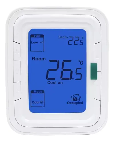 Termostato para Fan & Coil, 220V, Vertical Azul, 2/4 Tubos, Honeywell - T6861V2WB