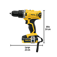 Taladro 1/2', 20V, 1 batería 2Ah, PRETUL, 26118 - TALI-20P2 Taladro 1/2', 20V, 1 batería 2Ah, PRETUL, 26118 - TALI-20P2