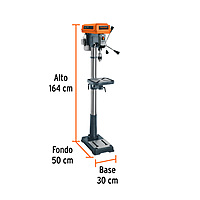 Taladro de piso 15", 1 HP (750 W), broquero 5/8", Truper TAPI-15 / 16180