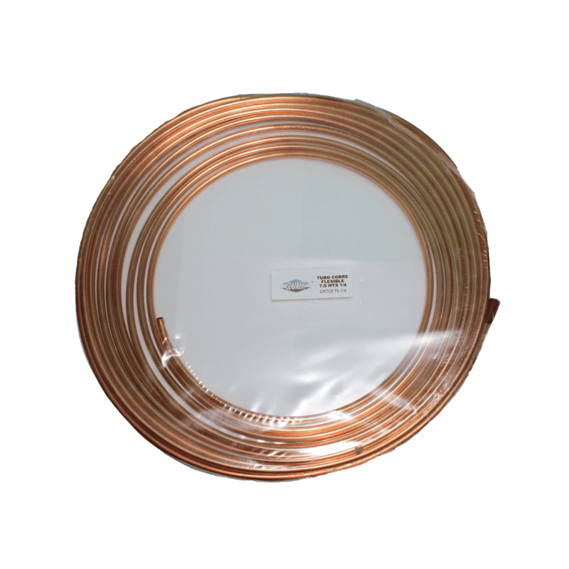 Tubo Cobre Flexible Cluxer 1/4 7.5 Metros - Tcf-14-7 Tubo Cobre Flexible Cluxer 1/4 7.5 Metros - Tcf-14-7