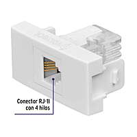 Toma de teléfono, línea Oslo, color blanco - TE-OB / 48327 Toma de teléfono, línea Oslo, color blanco - TE-OB / 48327