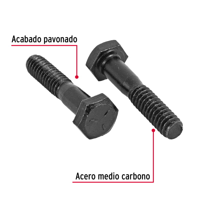 Bolsa con 30 tornillos 1/2' x 2' de acero, grado 5 - TOR5-1/2X2 / 44801 Bolsa con 30 tornillos 1/2' x 2' de acero, grado 5 - TOR5-1/2X2 / 44801