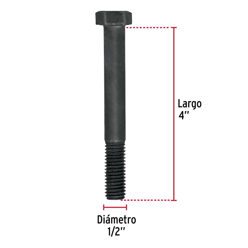 Bolsa con 15 tornillos 1/2' x 4' de acero, grado 5 - TOR5-1/2X4 / 44805 Bolsa con 15 tornillos 1/2' x 4' de acero, grado 5 - TOR5-1/2X4 / 44805