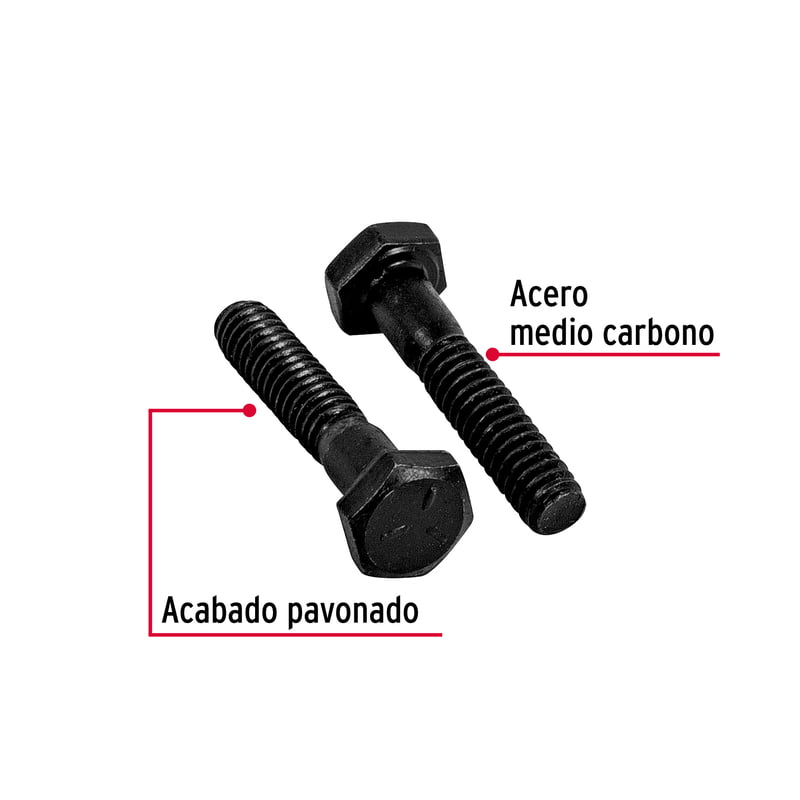 Bolsa con 100 tornillos 1/4' x 1-1/4' de acero, grado 5 - TOR5-1/4X1-1/4 / 44766 Bolsa con 100 tornillos 1/4' x 1-1/4' de acero, grado 5 - TOR5-1/4X1-1/4 / 44766