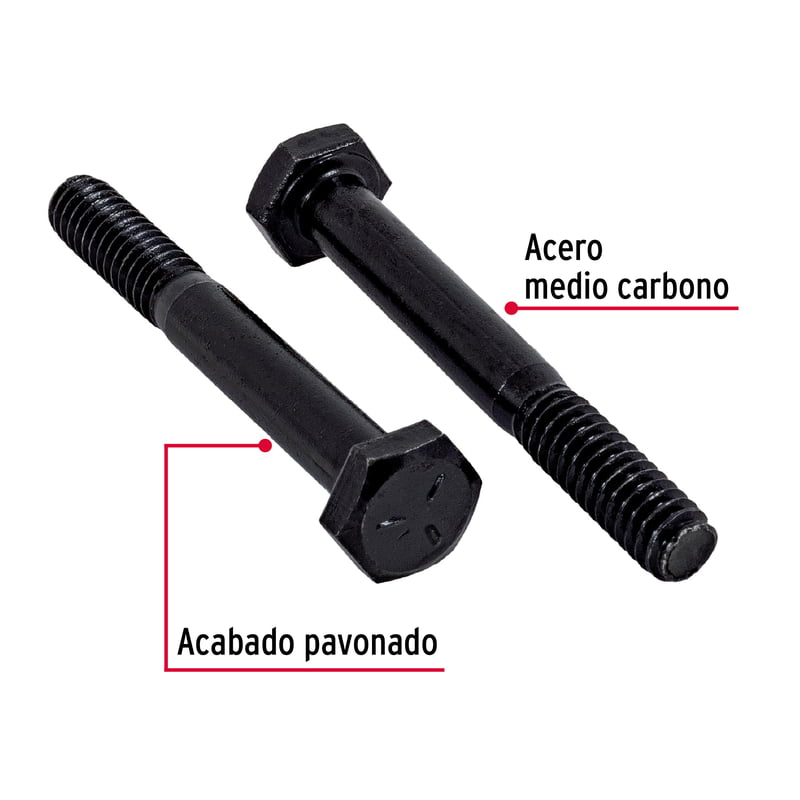 Bolsa con 60 tornillos 1/4' x 2' de acero, grado 5 - TOR5-1/4X2 / 44768 Bolsa con 60 tornillos 1/4' x 2' de acero, grado 5 - TOR5-1/4X2 / 44768