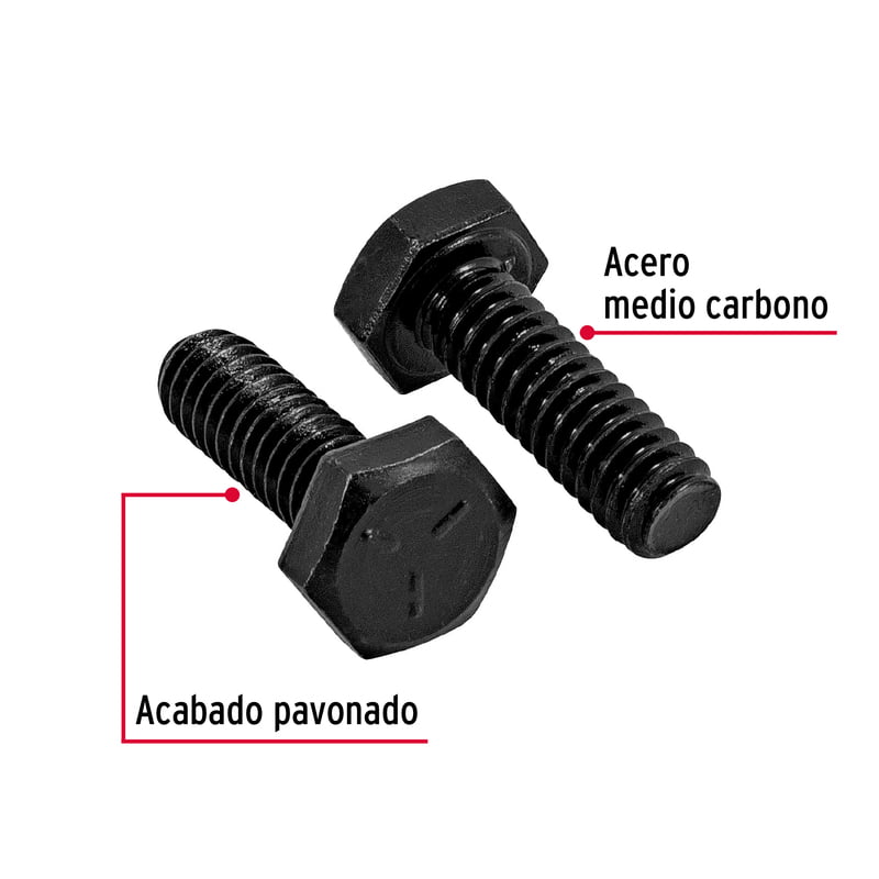 Bolsa con 100 tornillos 1/4' x 3/4' de acero, grado 5 - TOR5-1/4X3/4 / 44764 Bolsa con 100 tornillos 1/4' x 3/4' de acero, grado 5 - TOR5-1/4X3/4 / 44764