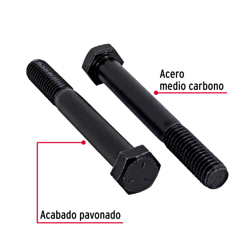 Bolsa con 40 tornillos 3/8' x 3' de acero, grado 5 - TOR5-3/8X3 / 44787 Bolsa con 40 tornillos 3/8' x 3' de acero, grado 5 - TOR5-3/8X3 / 44787