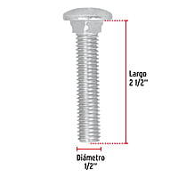 Bolsa con 20 tornillos 1/2' x 2-1/2' tipo coche - TORC-1/2X2-1/2 / 44749 Bolsa con 20 tornillos 1/2' x 2-1/2' tipo coche - TORC-1/2X2-1/2 / 44749
