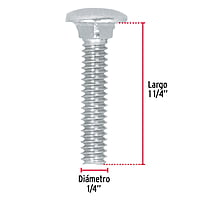 Bolsa con 100 tornillos 1/4' x 1-1/4' tipo coche - TORC-1/4X1-1/4 / 44713 Bolsa con 100 tornillos 1/4' x 1-1/4' tipo coche - TORC-1/4X1-1/4 / 44713