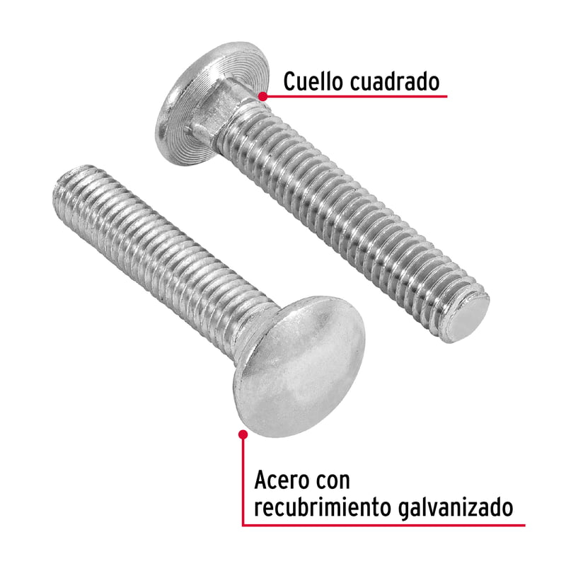 Bolsa con 60 tornillos 3/8' x 2' tipo coche - TORC-3/8X2 / 44732 Bolsa con 60 tornillos 3/8' x 2' tipo coche - TORC-3/8X2 / 44732
