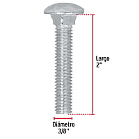 Bolsa con 60 tornillos 3/8' x 2' tipo coche - TORC-3/8X2 / 44732 Bolsa con 60 tornillos 3/8' x 2' tipo coche - TORC-3/8X2 / 44732