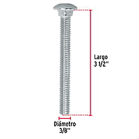 Bolsa con 30 tornillos 3/8' x 3-1/2' tipo coche - TORC-3/8X3-1/2 / 44735 Bolsa con 30 tornillos 3/8' x 3-1/2' tipo coche - TORC-3/8X3-1/2 / 44735