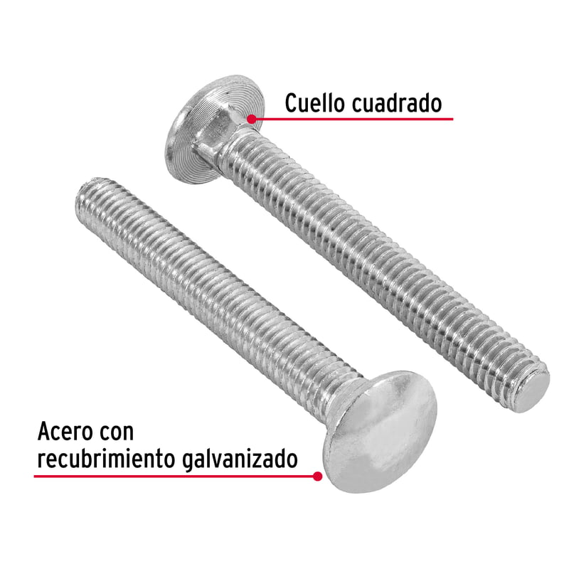 Bolsa con 40 tornillos 3/8' x 3' tipo coche - TORC-3/8X3 / 44734 Bolsa con 40 tornillos 3/8' x 3' tipo coche - TORC-3/8X3 / 44734