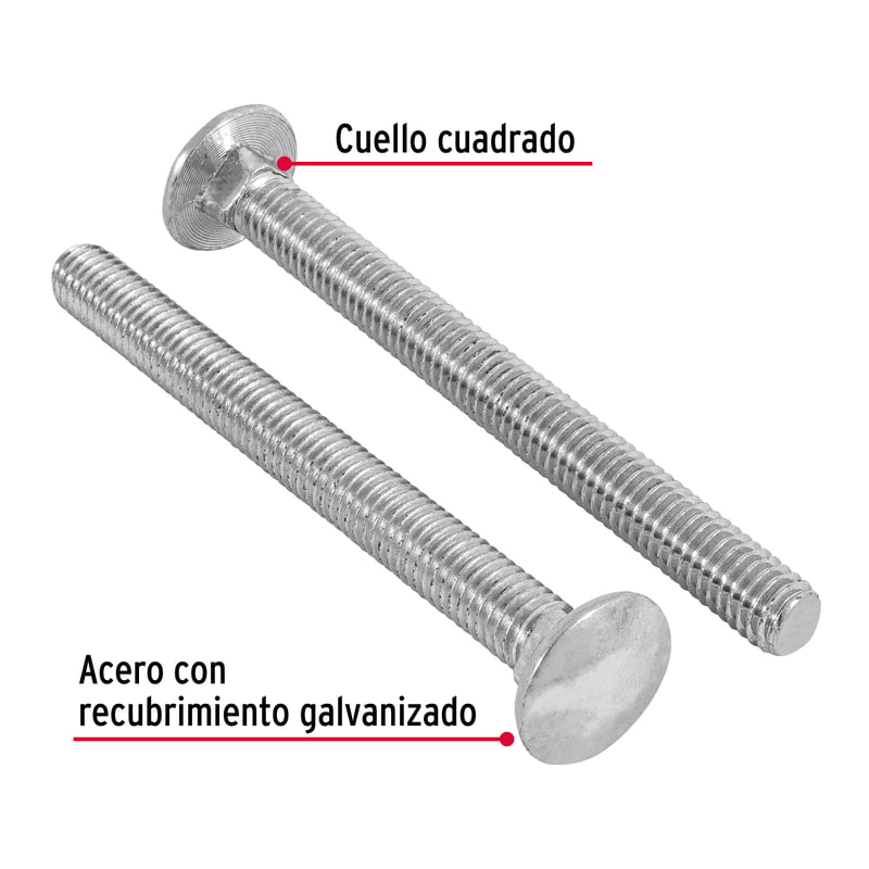 Bolsa con 30 tornillos 3/8' x 4' tipo coche - TORC-3/8X4 / 44736 Bolsa con 30 tornillos 3/8' x 4' tipo coche - TORC-3/8X4 / 44736