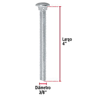 Bolsa con 30 tornillos 3/8' x 4' tipo coche - TORC-3/8X4 / 44736 Bolsa con 30 tornillos 3/8' x 4' tipo coche - TORC-3/8X4 / 44736
