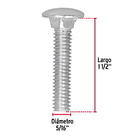 Bolsa con 50 tornillos 5/16' x 1-1/2' tipo coche - TORC-5/16X1-1/2 / 44722 Bolsa con 50 tornillos 5/16' x 1-1/2' tipo coche - TORC-5/16X1-1/2 / 44722