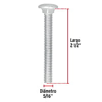 Bolsa con 60 tornillos 5/16' x 2-1/2' tipo coche - TORC-5/16X2-1/2 / 44724 Bolsa con 60 tornillos 5/16' x 2-1/2' tipo coche - TORC-5/16X2-1/2 / 44724