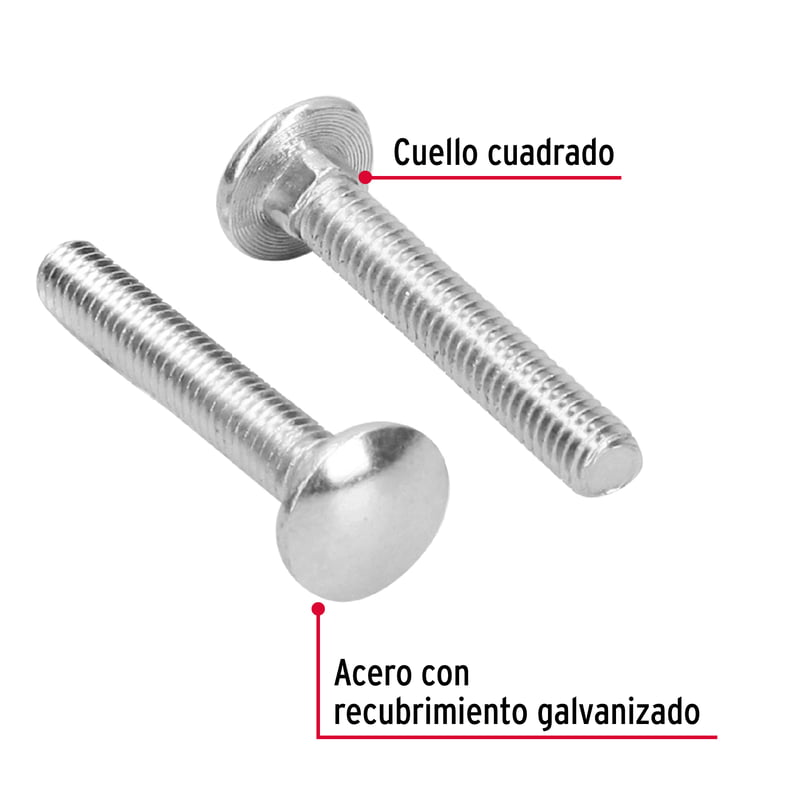 Bolsa con 80 tornillos 5/16' x 2' tipo coche - TORC-5/16X2 / 44723 Bolsa con 80 tornillos 5/16' x 2' tipo coche - TORC-5/16X2 / 44723