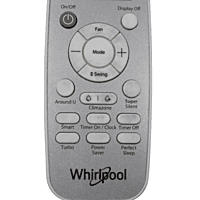 Control remoto minisplit Whirlpool para modelo SWA6267Q- WCRS070909 Control remoto minisplit Whirlpool para modelo SWA6267Q- WCRS070909