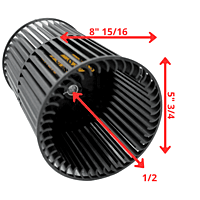BLOWER WHEEL 6IN  X9IN- WHL02392- Trane
