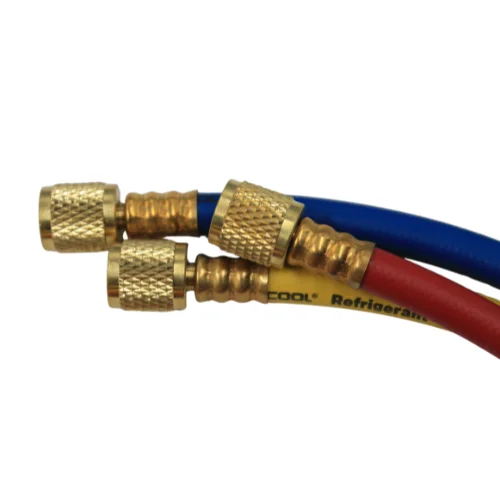 Juego de 3 Mangueras de Carga de Refrigerante con Valvulas de Bola, 800 PSI, 150 CM de Longitud, 1/4"-1/4"(Y), 1/4"-1/4"®, 1/4"-1/4"(B) - WIP-MRH-2CV60° Juego de 3 Mangueras de Carga de Refrigerante con Valvulas de Bola, 800 PSI, 150 CM de Longitud, 1/4"-1/4"(Y), 1/4"-1/4"®, 1/4"-1/4"(B) - WIP-MRH-2CV60°