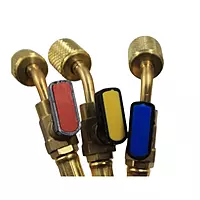 Juego de 3 Mangueras de Carga de Refrigerante con Valvulas de Seguridad, 800 PSI, 180 CM de Longitud, 1/4"-1/4"(Y), 1/4"-1/4"®, 1/4"-1/4"(B) - WIP-MRH-2SV Juego de 3 Mangueras de Carga de Refrigerante con Valvulas de Seguridad, 800 PSI, 180 CM de Longitud, 1/4"-1/4"(Y), 1/4"-1/4"®, 1/4"-1/4"(B) - WIP-MRH-2SV