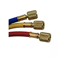 Juego de 3 Mangueras de Carga de Refrigerante con Valvulas de Seguridad, 800 PSI, 180 CM de Longitud, 1/4"-1/4"(Y), 1/4"-1/4"®, 1/4"-1/4"(B) - WIP-MRH-2SV Juego de 3 Mangueras de Carga de Refrigerante con Valvulas de Seguridad, 800 PSI, 180 CM de Longitud, 1/4"-1/4"(Y), 1/4"-1/4"®, 1/4"-1/4"(B) - WIP-MRH-2SV