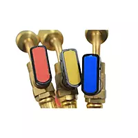 Juego de 3 Mangueras de Carga de Refrigerante con Valvulas de Seguridad, 800 PSI, 180 CM de Longitud, 1/4"-1/4"(Y), 1/4"-1/4"®, 1/4"-1/4"(B) - WIP-MRH-2SV Juego de 3 Mangueras de Carga de Refrigerante con Valvulas de Seguridad, 800 PSI, 180 CM de Longitud, 1/4"-1/4"(Y), 1/4"-1/4"®, 1/4"-1/4"(B) - WIP-MRH-2SV