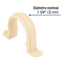 Abrazadera tipo 'U' CPVC 1-1/4' - CPVC-404 / 48961 Abrazadera tipo 'U' CPVC 1-1/4' - CPVC-404 / 48961