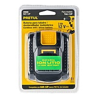 Bateria ión litio, 12 V para taladro TALI-12P, Pretul - BAT-12P / 29968 Bateria ión litio, 12 V para taladro TALI-12P, Pretul - BAT-12P / 29968