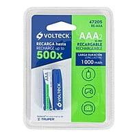 Blíster con 2 pilas AAA recargables larga duración, 1000 mAh - RE-AAA / 47205 Blíster con 2 pilas AAA recargables larga duración, 1000 mAh - RE-AAA / 47205