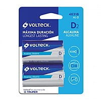 Blíster con 2 pilas alcalinas tamaño D, Volteck - AL-D / 46318 Blíster con 2 pilas alcalinas tamaño D, Volteck - AL-D / 46318