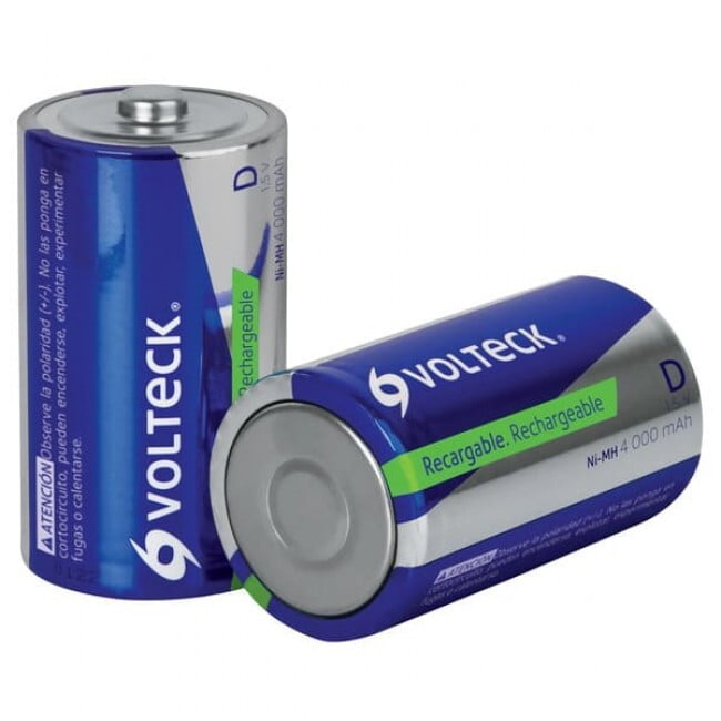Blíster con 2 pilas D recargables larga duración, 4000 mAh - RE-D / 47206 Blíster con 2 pilas D recargables larga duración, 4000 mAh - RE-D / 47206