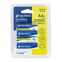 Blíster con 4 pilas AA recargables uso general, 1300 mAh - RE-AA2 / 47202 Blíster con 4 pilas AA recargables uso general, 1300 mAh - RE-AA2 / 47202