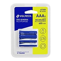 Blíster con 4 pilas AAA recargables uso general, 600 mAh - RE-AAA2 / 47201 Blíster con 4 pilas AAA recargables uso general, 600 mAh - RE-AAA2 / 47201