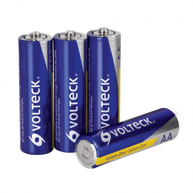 Blíster con 4 pilas zinc-carbón tamaño AA, volteck - ZI-AA / 46309 Blíster con 4 pilas zinc-carbón tamaño AA, volteck - ZI-AA / 46309