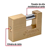 Candado antipalanca, 60mm, cuerpo de latón, Hermex Basic - COR-60P / 22518 Candado antipalanca, 60mm, cuerpo de latón, Hermex Basic - COR-60P / 22518