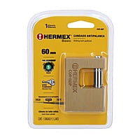 Candado antipalanca, 60mm, cuerpo de latón, Hermex Basic - COR-60P / 22518 Candado antipalanca, 60mm, cuerpo de latón, Hermex Basic - COR-60P / 22518