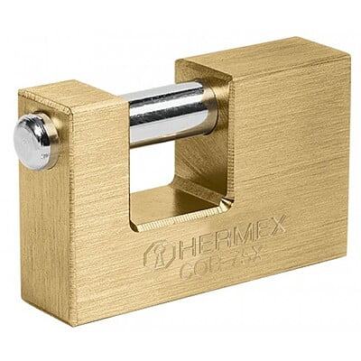 Candado antipalanca, 75mm, cuerpo de latón, llave tetra - COR-75X / 43353