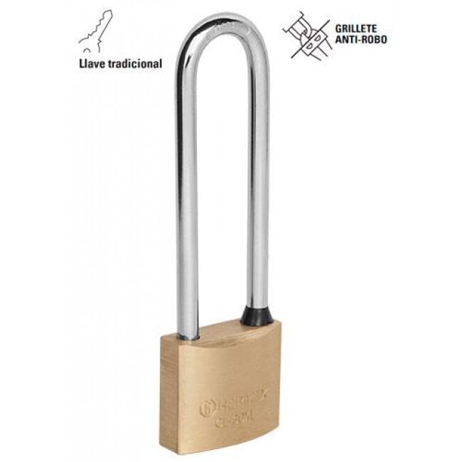 Candado de latón, 30mm, gancho extra largo, blister - CL-30XL / 43440 Candado de latón, 30mm, gancho extra largo, blister - CL-30XL / 43440