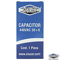 Capacitor De Trabajo, 30/6Mf, 440V -5%, 50/60Hz / Cluxer - CXC440306 Capacitor De Trabajo, 30/6Mf, 440V -5%, 50/60Hz / Cluxer - CXC440306