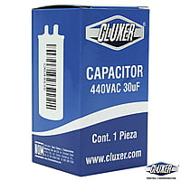 Capacitor De Trabajo, 30Mf, 440Vac +-5%, 50/60Hz / Cluxer - CXC44030 Capacitor De Trabajo, 30Mf, 440Vac +-5%, 50/60Hz / Cluxer - CXC44030