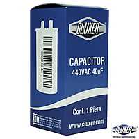 Capacitor De Trabajo, 40Mf, 440Vac +-5%, 50/60Hz / Cluxer - CXC44040 Capacitor De Trabajo, 40Mf, 440Vac +-5%, 50/60Hz / Cluxer - CXC44040