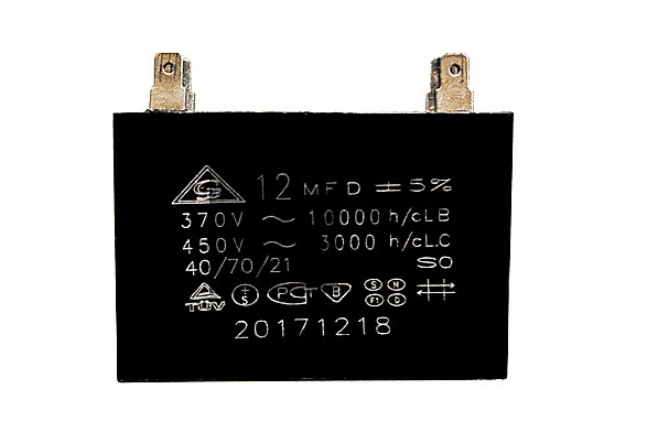 Capacitor de Trabajo, Ventilador 12MFD 370/450Vac - CT-12 Capacitor de Trabajo, Ventilador 12MFD 370/450Vac - CT-12