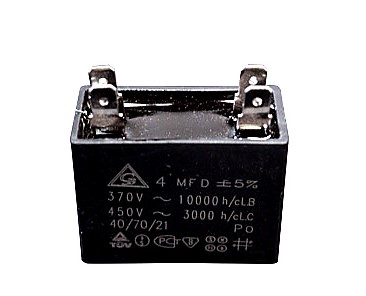 Capacitor de Trabajo, Ventilador 12MFD 370/450Vac - CT-12 Capacitor de Trabajo, Ventilador 12MFD 370/450Vac - CT-12