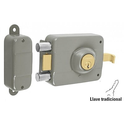 Cerradura de sobreponer, doble cerrojo, izquierda - CS-90I / 43483
