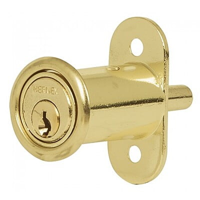 Cerradura para mueble, modelo 20, latón - CM-20L / 43569