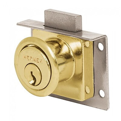 Cerradura para mueble, modelo 24, latón - CM-24L / 43565